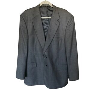 Bert Pulitzer Mens Charcoal Gray Wool Blend 2 Button Blazer Sport Coat 48R